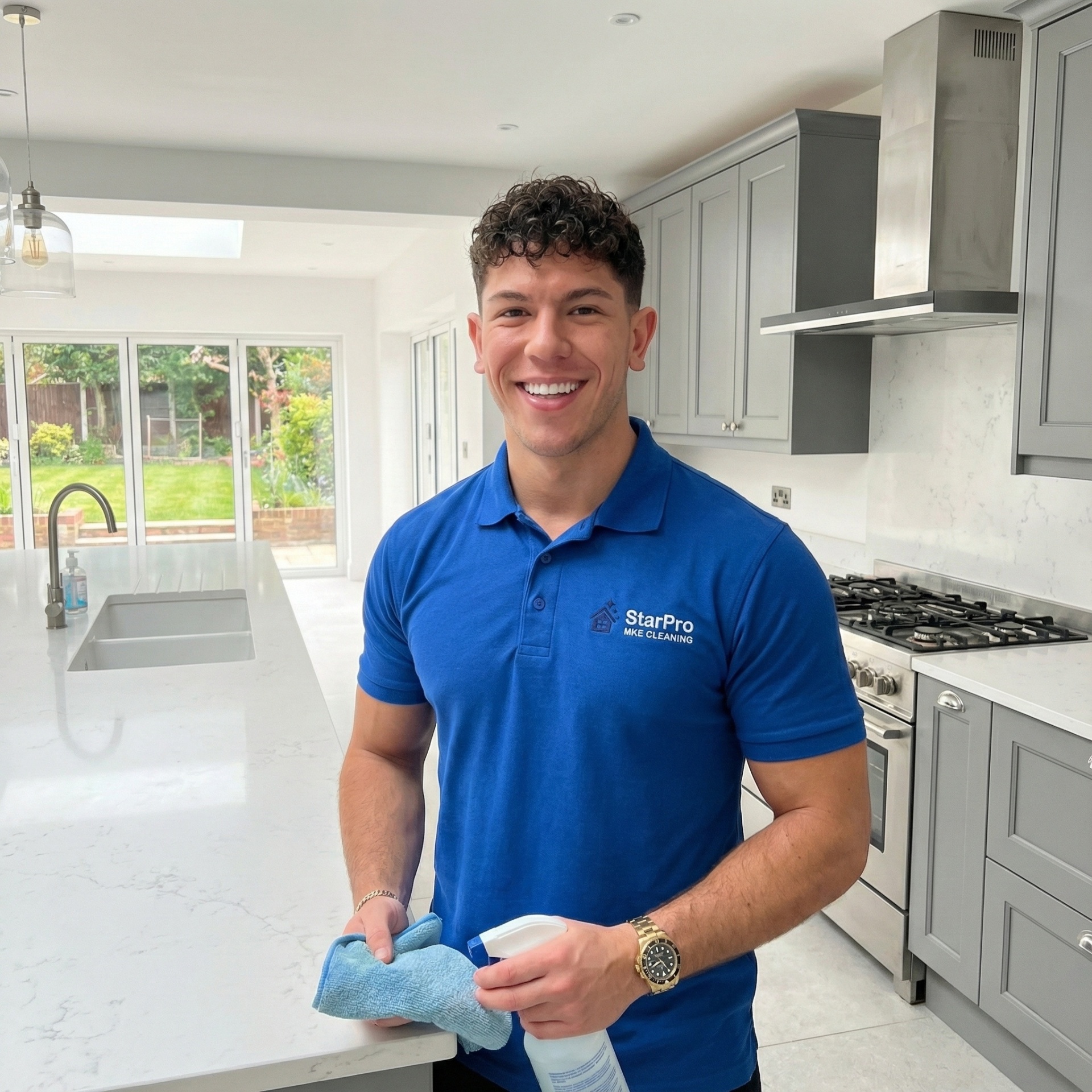 StarPro MKE deep cleaning professional at work in a Milwaukee home