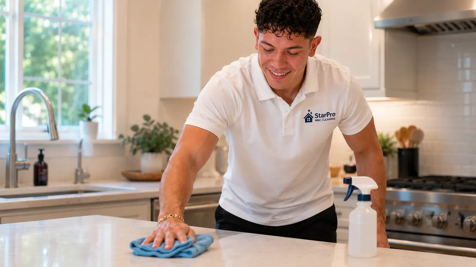 StarPro MKE professional cleaner servicing a commercial space in Milwaukee